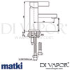 Matki EXM40 MONO Elixir Blade Mono Basin Filler Tap Dimensions